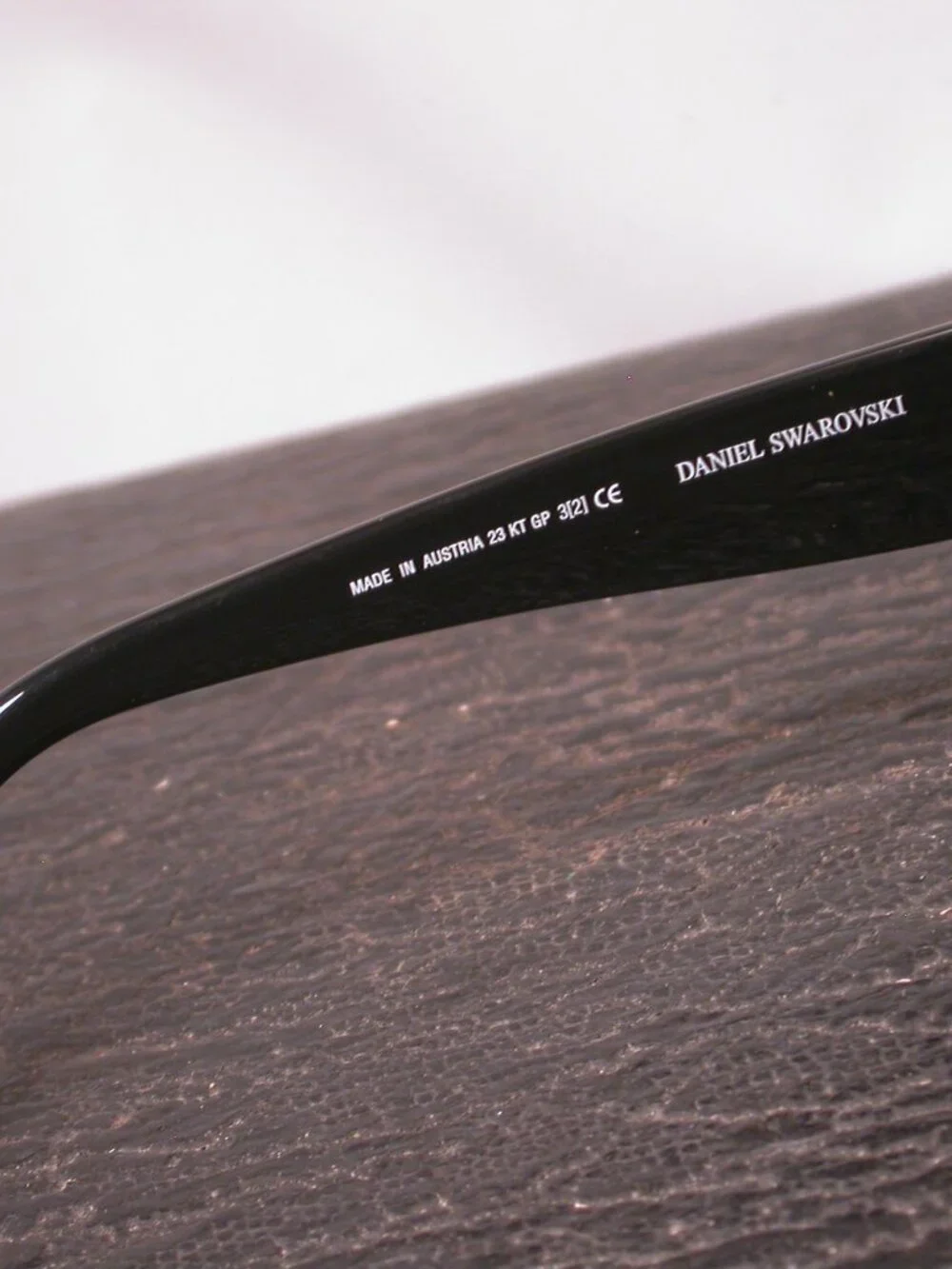 Daniel Swarovski Crystal Gold and Black Sunglasses Made in Austria